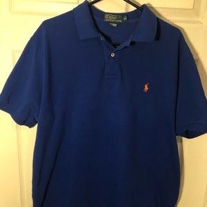 Ralph Lauren Men’s Blue Orange Pony Polo Size XL